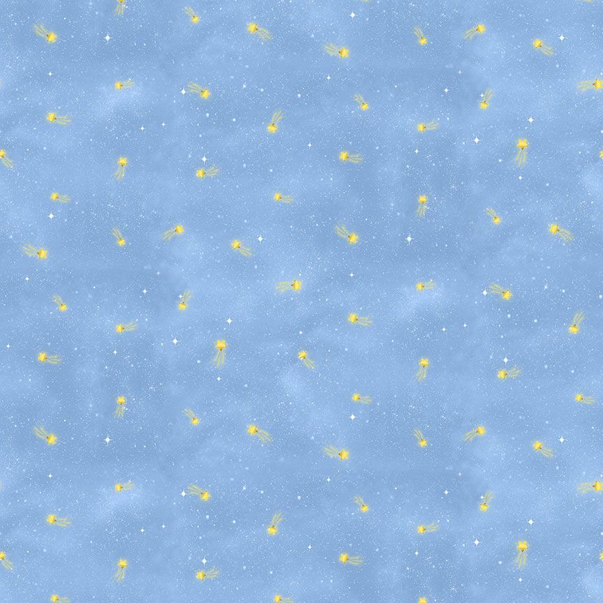 Owl Always Love You Shooting Stars Sky Blue Timeless Treasures Cotton Fabric TT-Star-CD3242-Sky