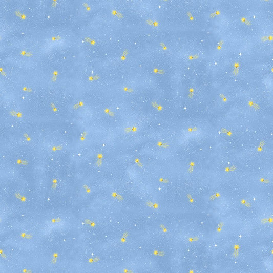 Owl Always Love You Shooting Stars Sky Blue Timeless Treasures Cotton Fabric TT-Star-CD3242-Sky