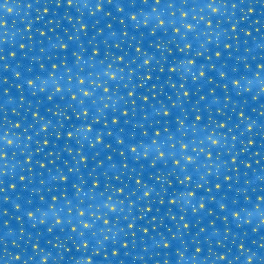 Owl Always Love You Space Stars Blue Timeless Treasures Cotton Fabric TT-Star-CD3246-Blue