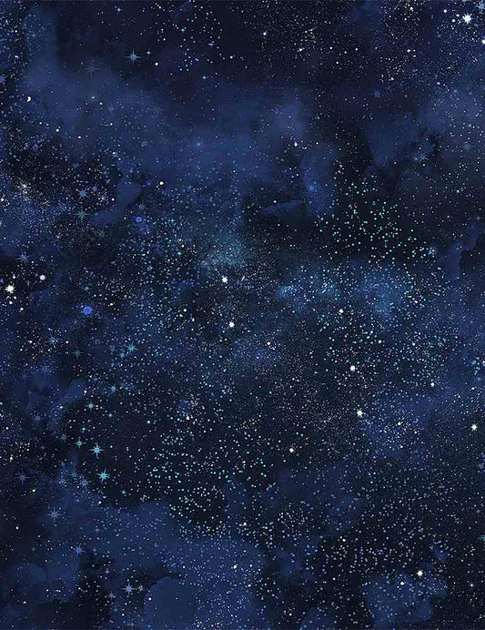 Owl Always Love You Twinkling Night Navy Blue Timeless Treasures Cotton Fabric TT-Star-CD8349-Navy