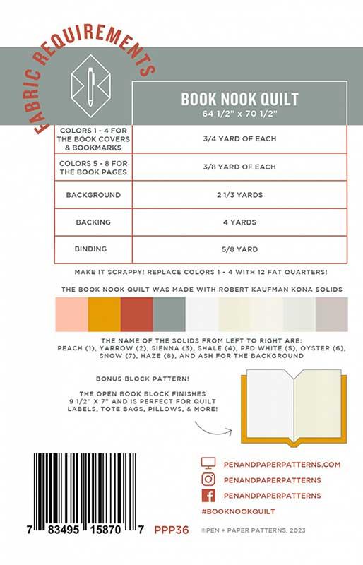 Book Nook Pattern Pen and Paper Patterns PPP-36