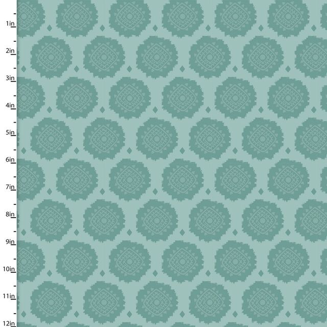 Painted Soul Hexagon Geo Tone on Tone Light Turquoise 3 Wishes Cotton Fabric