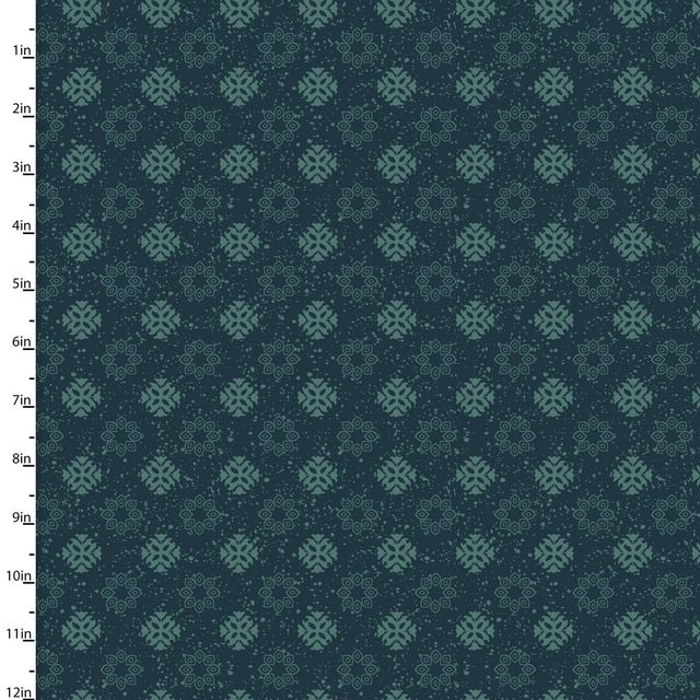 Painted Soul Hexagon Geo Tone on Tone Turquoise 3 Wishes Cotton Fabric