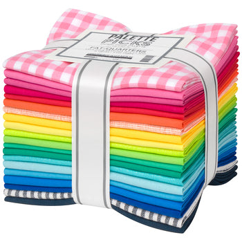 Palette Picks Picnic Hour Fat Quarter Bundle 18"x21" 20pcs Robert Kaufman Cotton Fabric