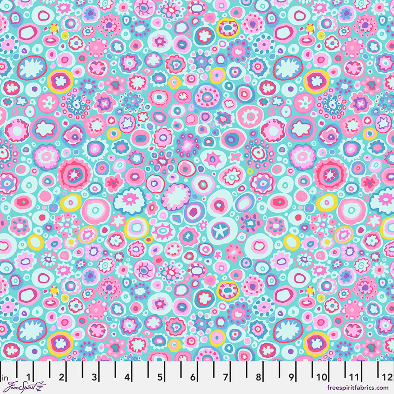 Paperweight Aqua August 2025 Kaffe Fassett Collective Free Spirit Cotton Fabric FS-PWGP020.AQUA