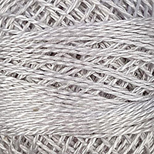 Pearl Cotton Solid 12wt Thread White Smoke Gray Valdani VL-PC12-117