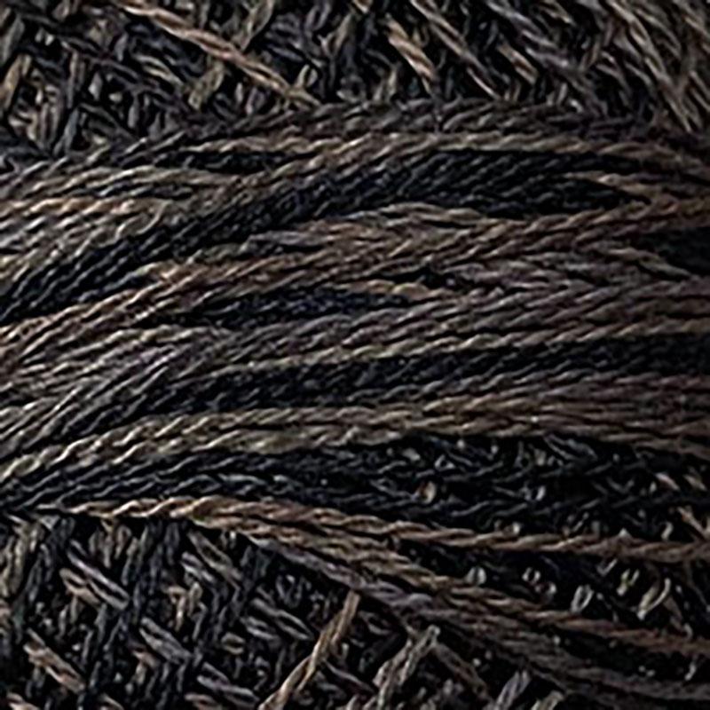 Pearl Cotton Variegated 12wt Thread Aged Black Valdani VL-PC12-P11