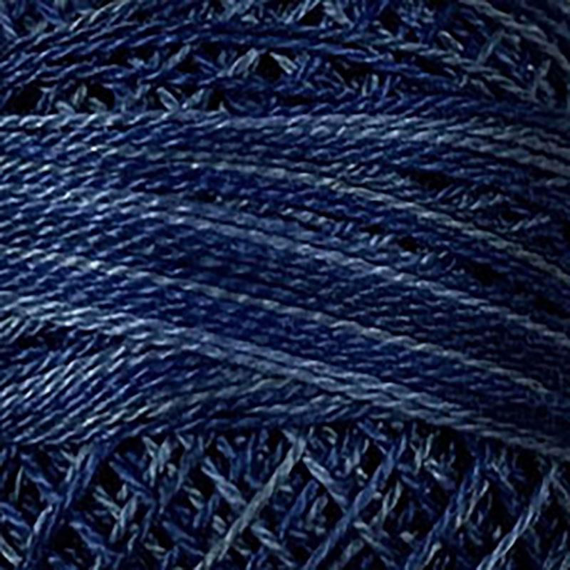 Pearl Cotton Variegated 12wt Thread Withered Blue Valdani VL-PC12-P7