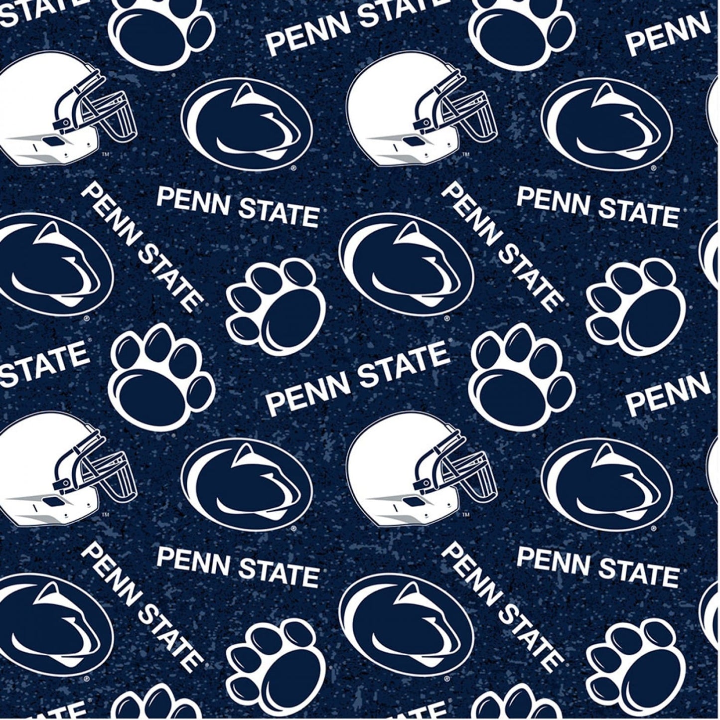 Penn State University Nittany Lions NCAA College Tone on Tone Cotton Fabric PS-1178