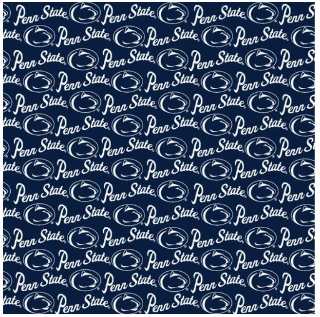 Pennsylvania State Nittany Lions NCAA College Mini Packed Logo Sykel Enterprises Cotton Fabric PS-1390