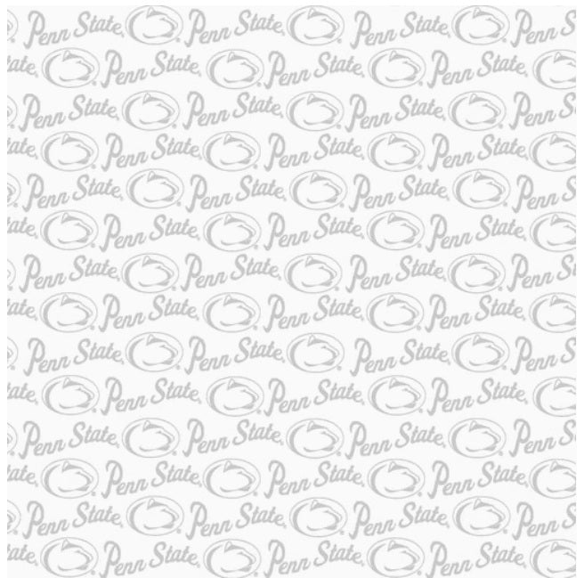 Pennsylvania State Nittany Lions NCAA College White on White Mini Pigment Print Sykel Enterprises Cotton Fabric PS-1393-W