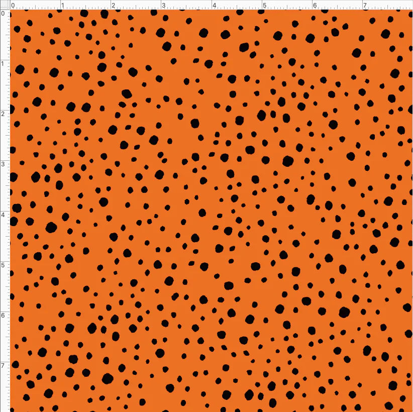 Pepper Dots Orange Black by Loralie Designs Cotton Fabric