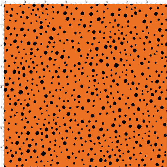 Pepper Dots Orange Black  by Loralie Designs Cotton Fabric