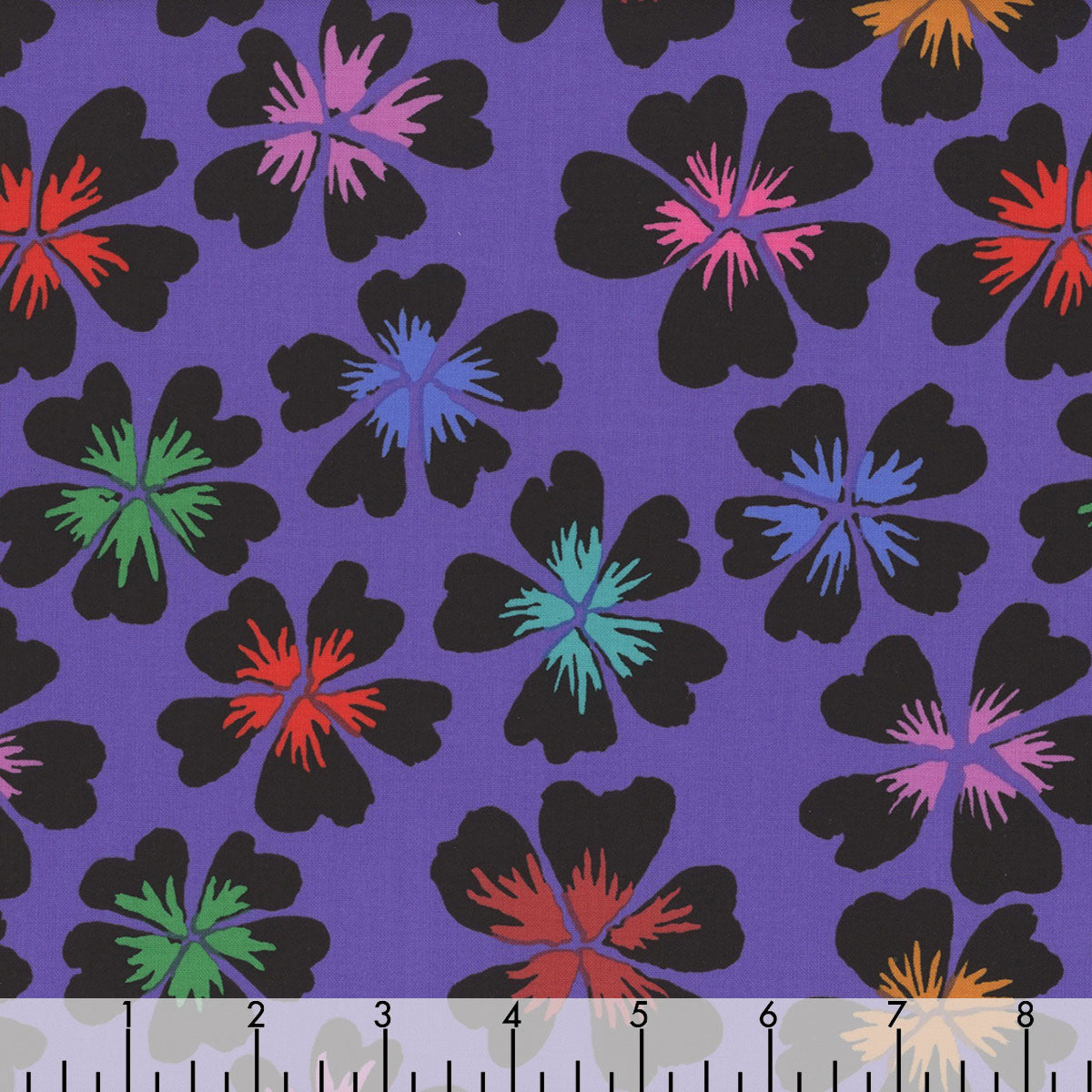 Petals Purple February 2024 Kaffe Fassett Collective Free Spirit Cotton Fabric FS-PWGP201.Purple