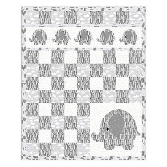Lucky Day Petite Pachyderm Parade Figo Fabrics-FREE PROJECT