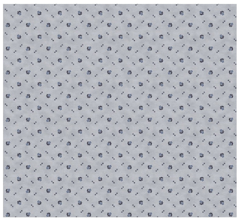 Petite Petals 2 Dots Diamonds Blue Geo Paintbrush Studios Cotton Fabric PBS-120-26303