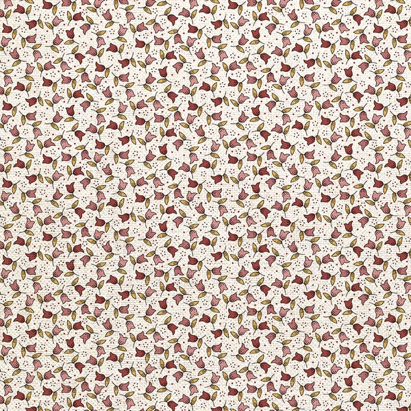 Petite Petals 2 SATIN Ditsy Daisy Cream Brown Paintbrush Studios Cotton SATIN Fabric PBS-370-26295