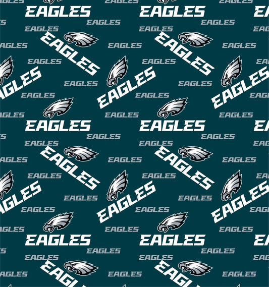 Philadelphia Eagles NFL Football Allover Fabric Traditions FLEECE fabric NFL-70533D