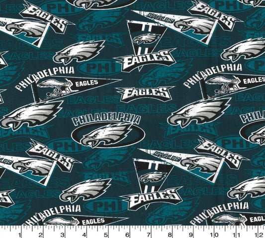 Philadelphia Eagles NFL Football Retro Fabric Traditions Cotton Fabric NFL-70114D