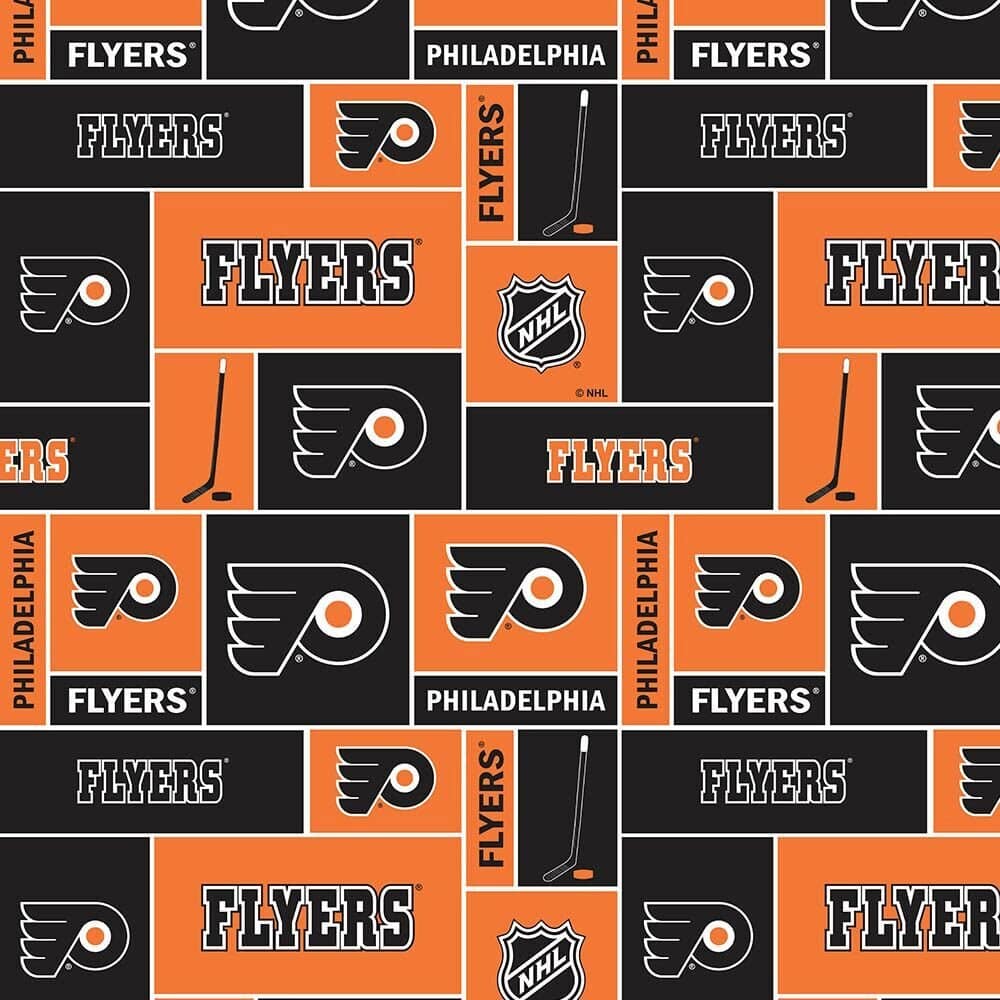 Philadelphia Flyers NHL Hockey Cotton Fabric NHL-840 FLY
