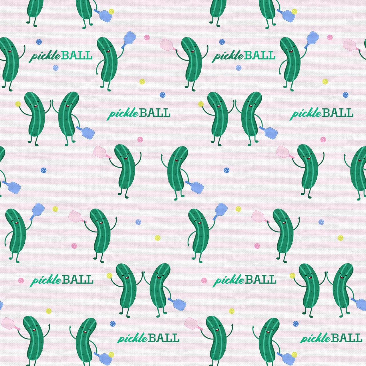 Pickleball Playtime Pickle Pros Green Paintbrush Studio Cotton Fabric PBS-120-25074 | US Fabric Shop