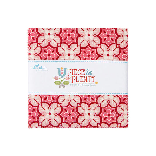 Piece & Plenty 5" Squares Stacker designed Lori Holt Riley Blake Designs Cotton Fabric RB-5-15870-42