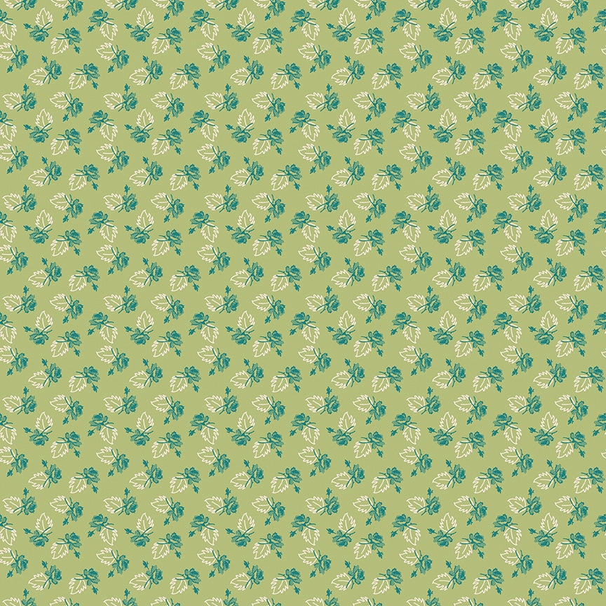 Piece & Plenty Rose Lettuce Green Lori Holt Riley Blake Designs Cotton Fabric RB-C15881-LETTUCE