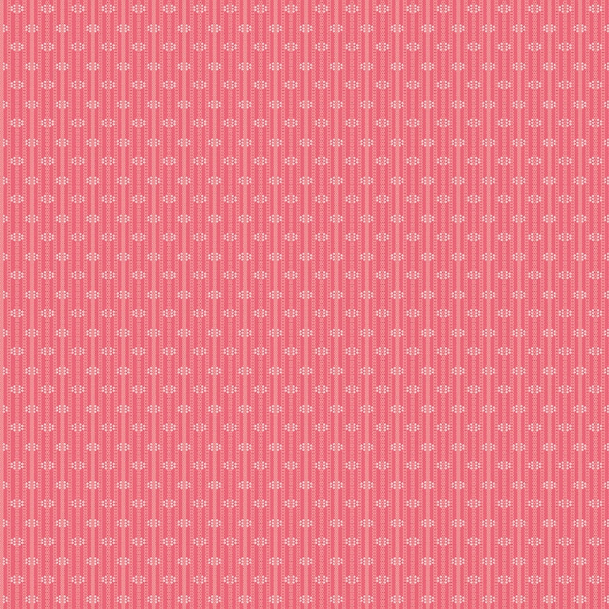 Piece & Plenty Stripe Tea Rose Pink Lori Holt Riley Blake Designs Cotton Fabric