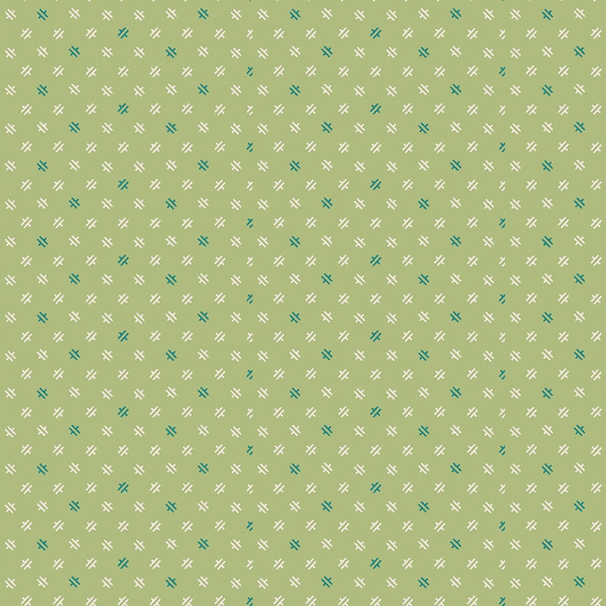 Piece & Plenty Weave Lettuce Green Lori Holt Riley Blake Designs Cotton Fabric