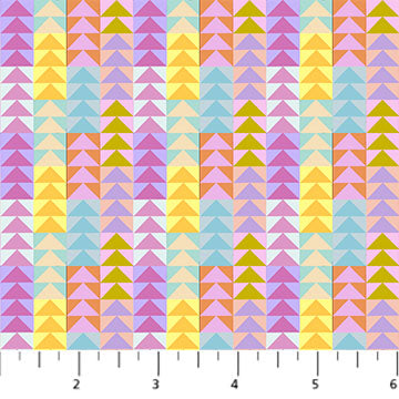 Piecework Flying Geese Softly Multi Anna Maria Parry Northcott Cotton Fabric NC-AMT110-20V
