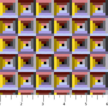 Piecework Log Cabin Woods Multi Anna Maria Parry Northcott Cotton Fabric NC-AMT115-93V