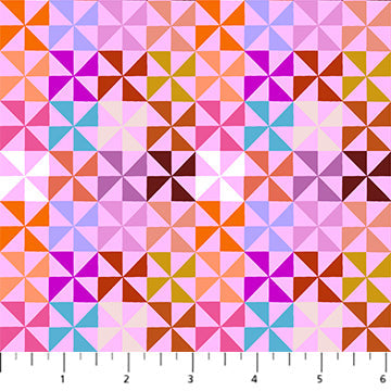 Piecework Pinwheel Playroom Multi Anna Maria Parry Northcott Cotton Fabric NC-AMT113-20V