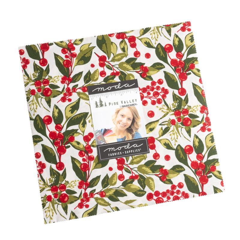 Pine Valley 10" Squares Layer Cake BasicGrey Moda Cotton Fabric MD-30740LC