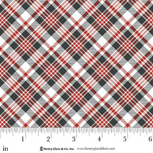 Pinecone Ridge Lodge Bias Plaid Multi Shelly Comiskey Henry Glass Cotton Fabric HG-2128-89