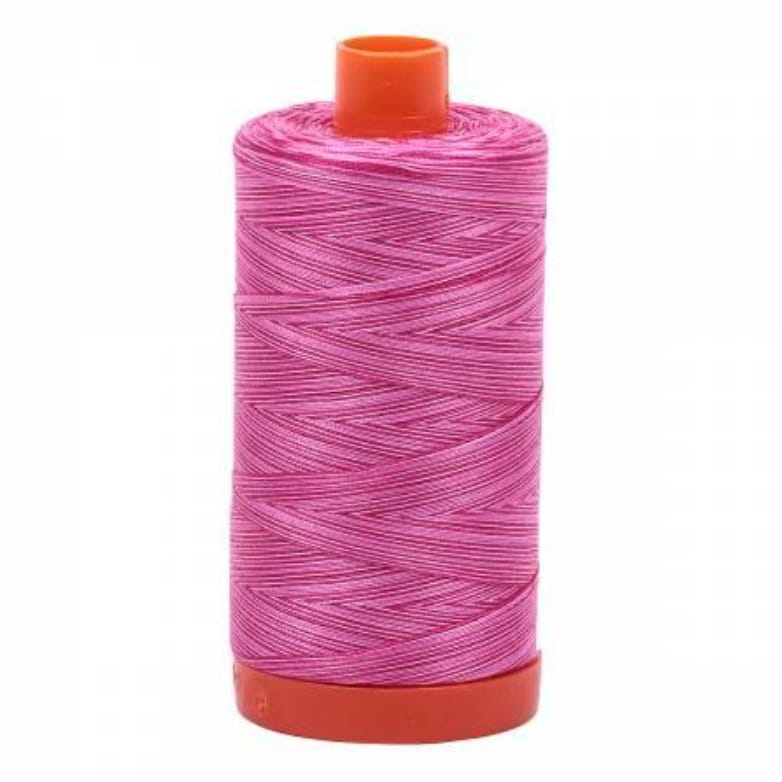 Pink Taffy Variegated Mako Thread 50wt 1300m 1422yds 6ct Aurifil AF-A1150-4660 | US Fabric Shop