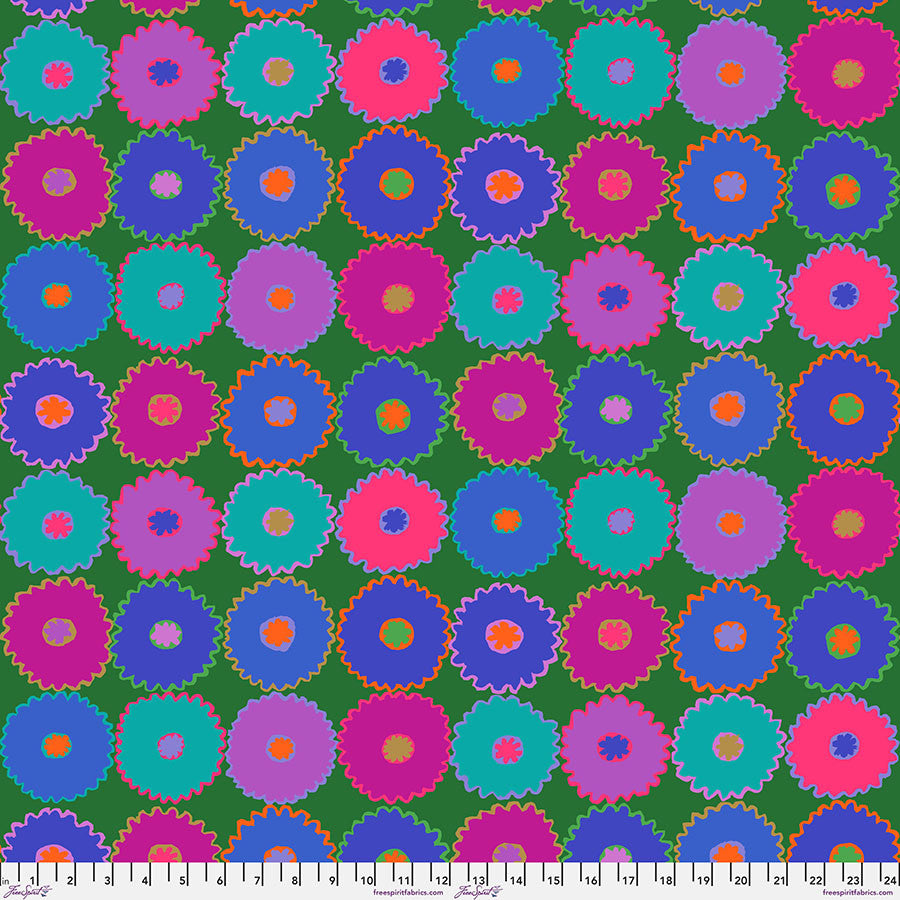 Pinking Blue February 2026 Kaffe Fassett Collective Free Spirit Cotton Fabric FS-PWGP213.BLUE