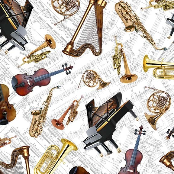 Pitch Perfect I Hear a Symphony Multi Michael Miller Cotton Fabric MM-DCX10471-MULT-D