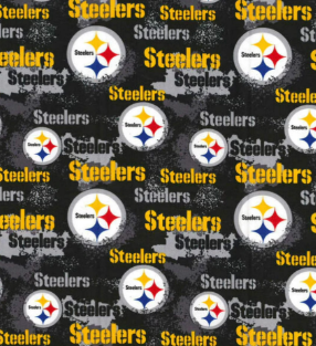 Pittsburg Steelers Distressed NFL Football Logo Fabric Traditions Cotton Fabric NFL-70133-D