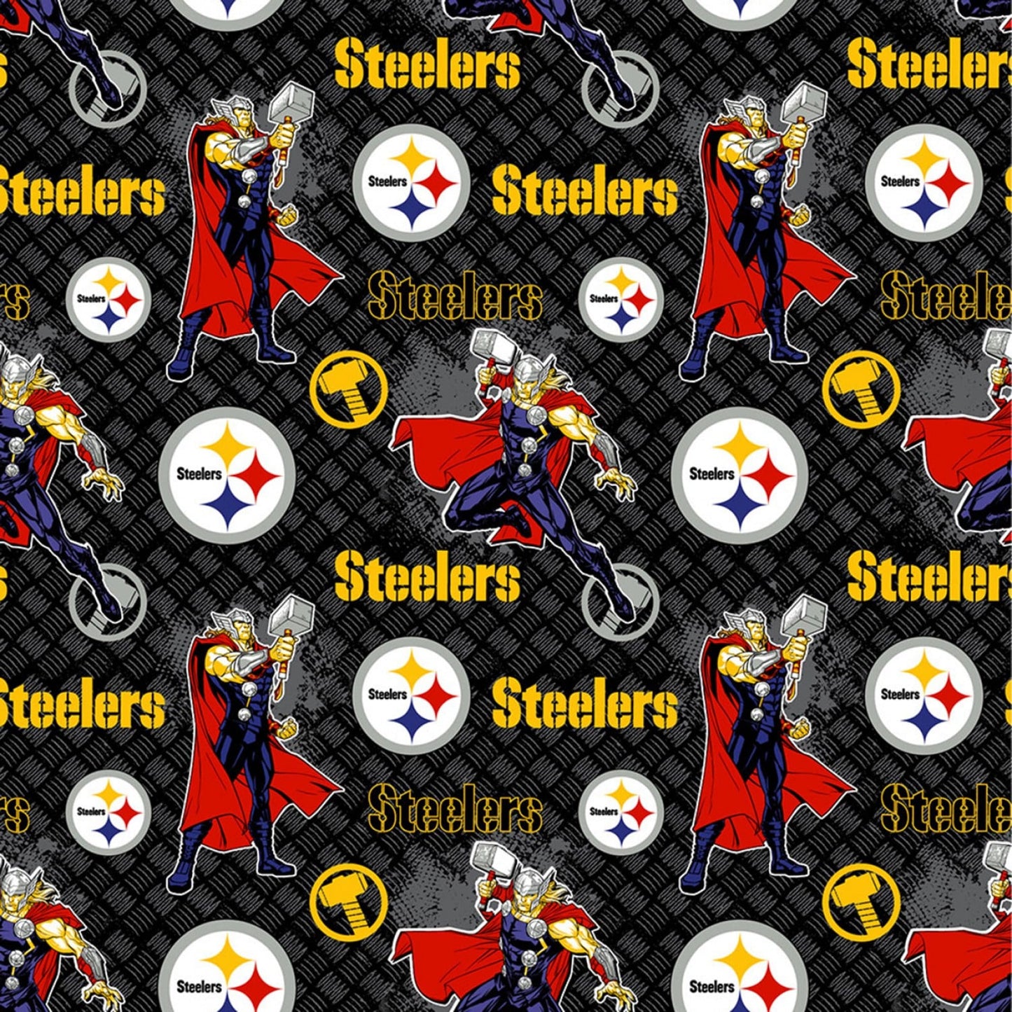 Pittsburgh Steelers NFL Football Marvel Thor Fabric Traditions Cotton Fabric NFL-70398D