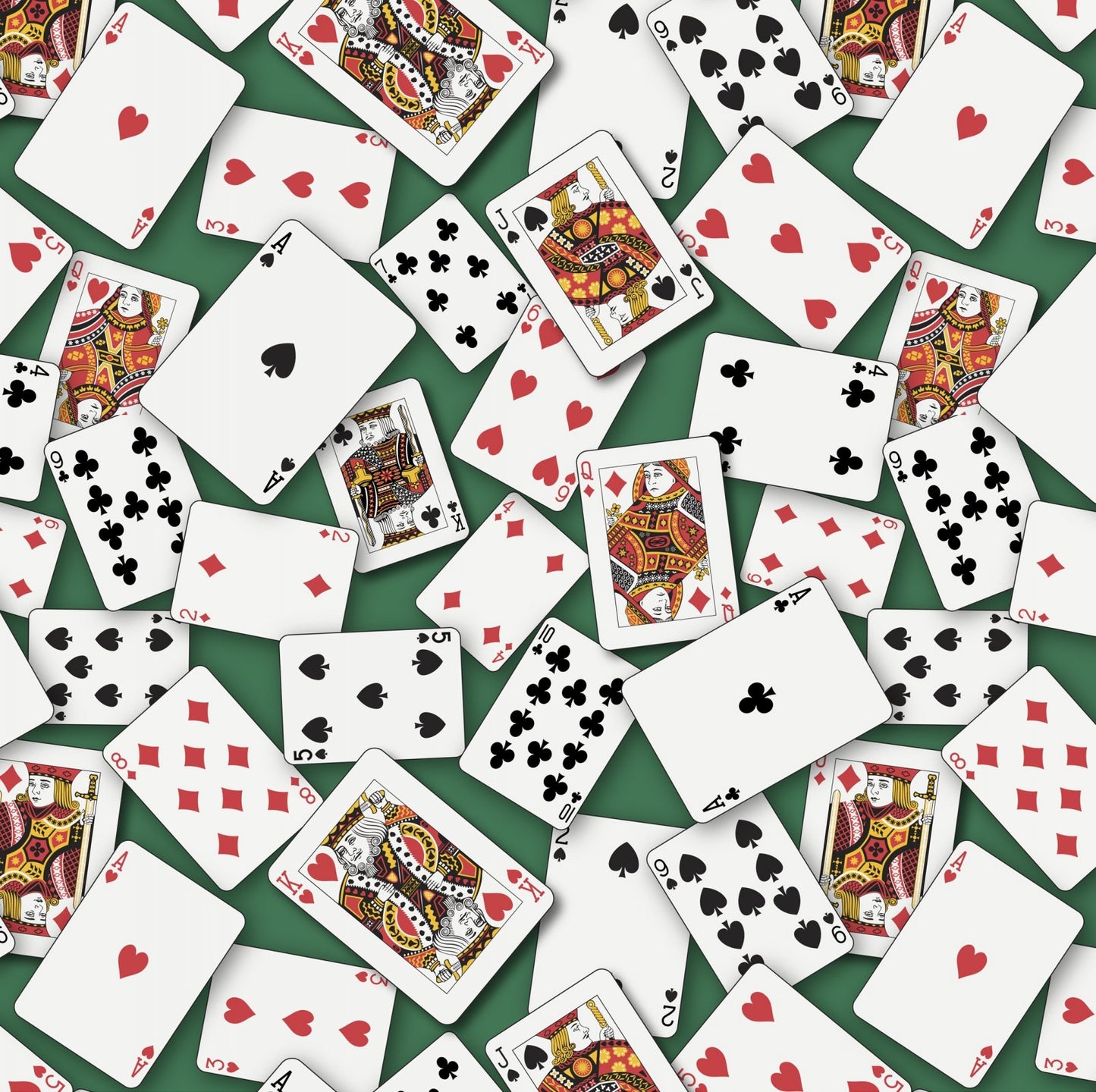 Playing Cards Poker Deck Man Cave Green David Textiles Cotton Fabric DT-DX-2528-0C-1