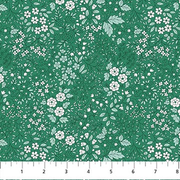 Pocket Posies Prairie Green FIGO Studios Northcott Cotton Fabric NC-91196-72