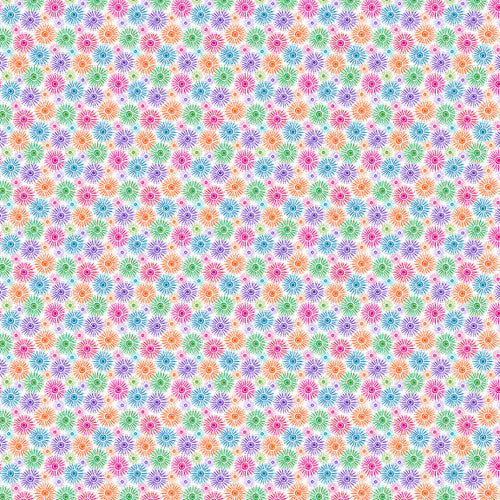 Pocketful Sunshine Mini Sunburst White Rob Studio Blank Quilting Fabrics Cotton Fabric BQ-2416-01-White