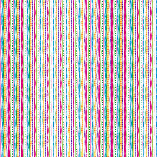 Pocketful Sunshine Stripe White Rob Studio Blank Quilting Fabrics Cotton Fabric