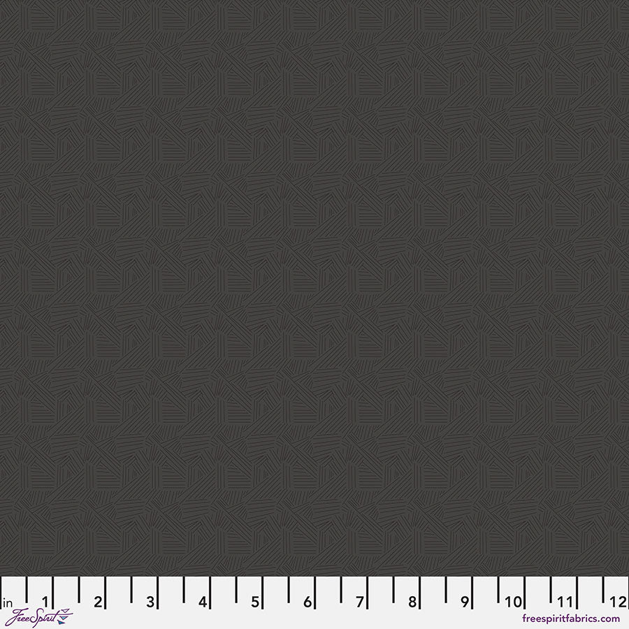Pop Cloth Soul Minimal Charcoal Gray Sew Kind of Wonderful Free Spirit Cotton Fabric FS-PWSK112.SOUL