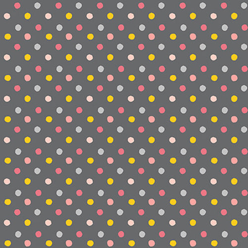 Porkopolis Dots Multicolored Gray Diane Eichler Studio E Cotton Fabric