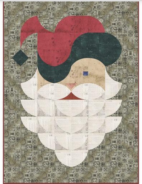 Posh Seasonal Club Wall Hanging Quilt Kit 28"x38" Santa Tim Holt Free Spirit Fabrics FS-KIT4QTTH.POSHSANTA | US Fabric Shop