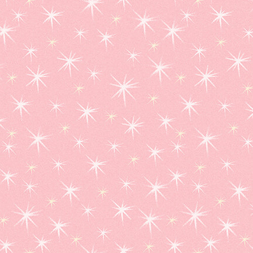 Prima Ballerina Stars and Lights Pink Color Principle Henry Glass Cotton Fabric