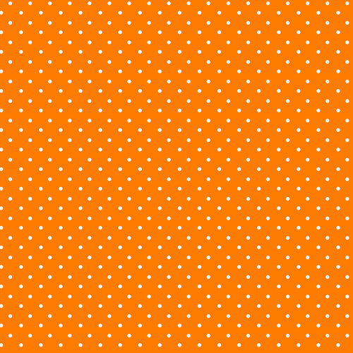 Priscilla's Polkas White Dots Orange Priscilla Blain Henry Glass Cotton Fabric HG-1029-06