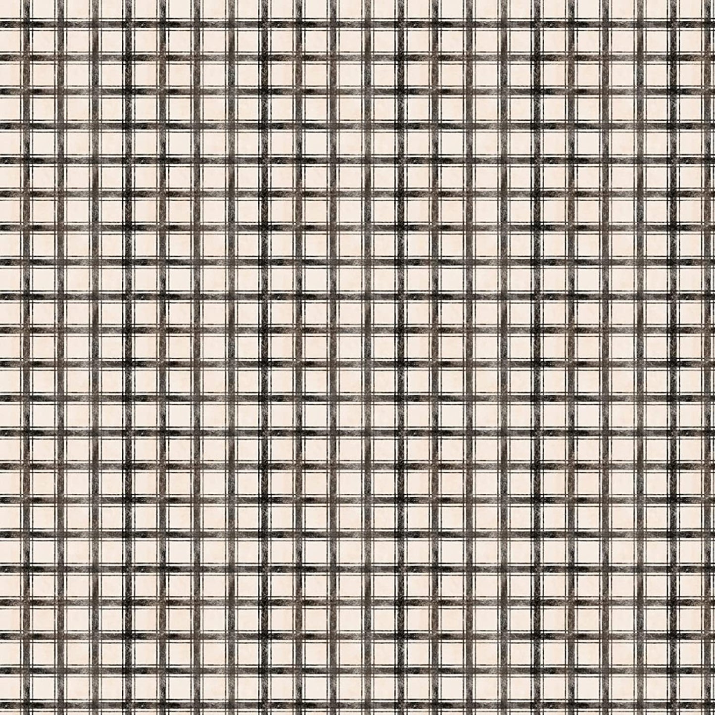 Proud Rooster Plaid Ivory Black Susan Winget Wilmington Prints Cotton Fabric