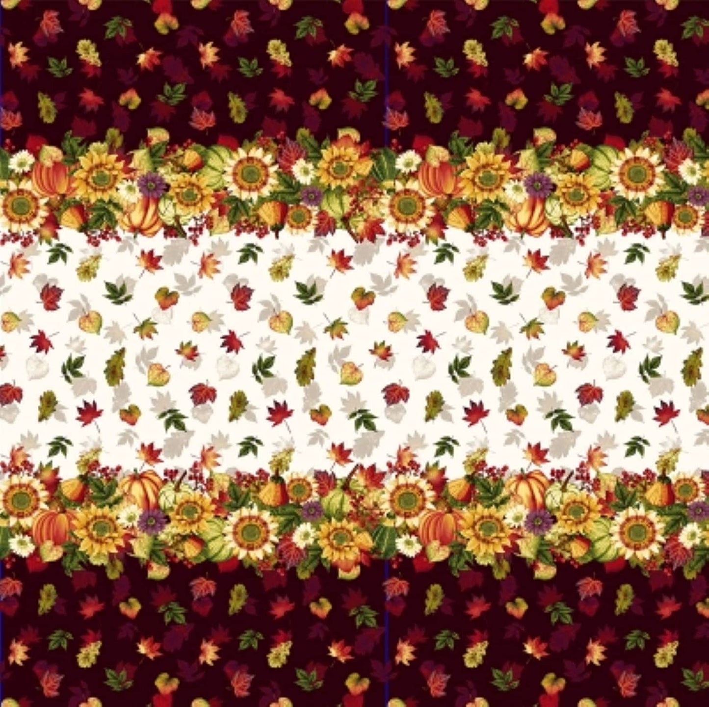 Pumpkin Harvest Border Stripe Color Principle Henry Glass Cotton Fabric